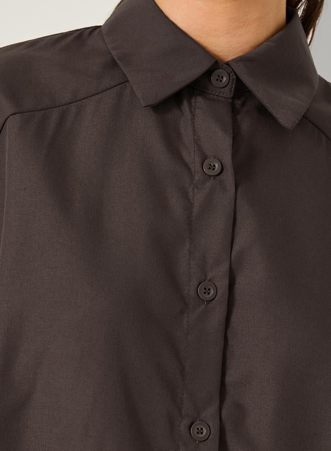 Oversized Button Details Long Sleeve Shirt