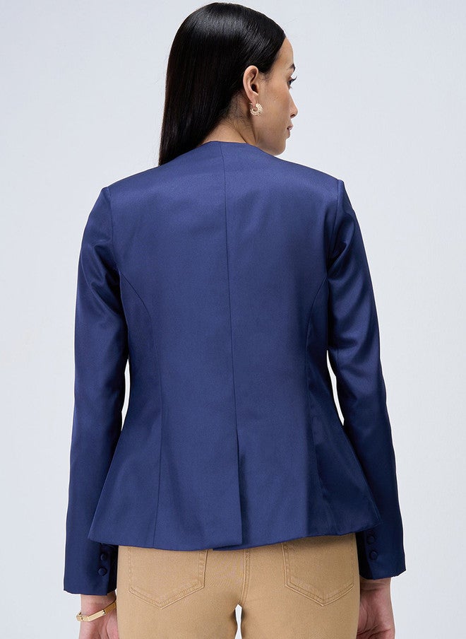 SALT ATTIRE Shawl Collar Open Front Tailored-fit Blazer - Image 4