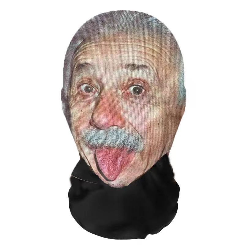 3D Balaclava Mask: Black 25*40 - Life-Like Sports Legend Print, Breathable Mesh Fabric, Secure Snug Fit for Parties, Sports Events, Pranksters and Sports Enthusiasts - Image 1
