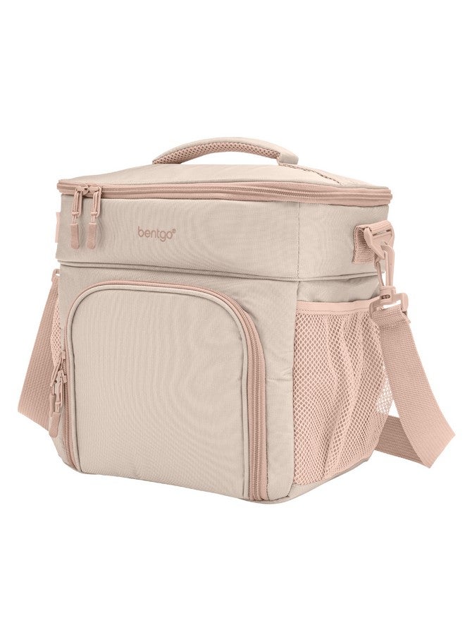 Bentgo Bentgo Prep Deluxe Insulated Multimeal Bag - Lunch Box Bag, Holds 5 Meals, Premium Insulation up to 8 Hrs, Durable, Water-Resistant - Large Capacity For Adult Meal Prep (Sand) - Image 1