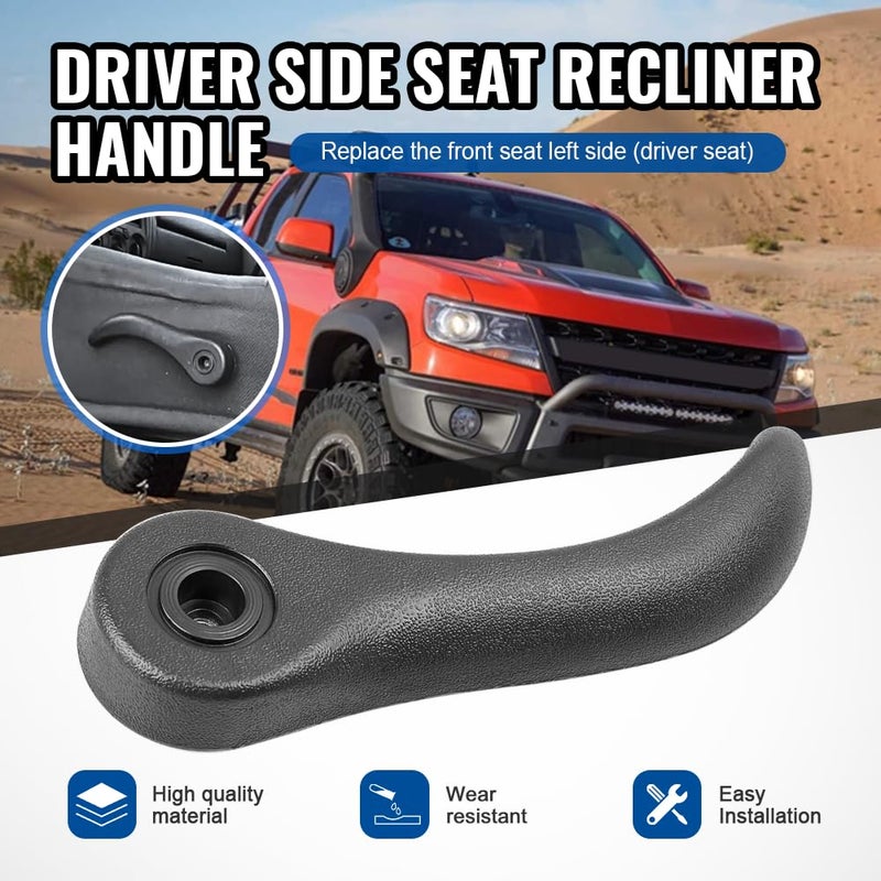 GZYF Auto Seat Recliner Handle Driver Side Compatible with Chevy Colorado 2004-2012, 2004-2012 GMC Canyon, 2006-2010 Hummer H3, Black - Image 2