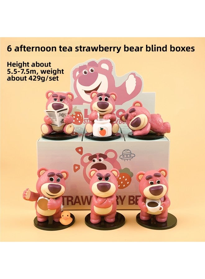 Strawberry Bear Hand-made Blind Box Toy Story Surrounding Toy Doll Model Gashapon Cake Car Ornaments 