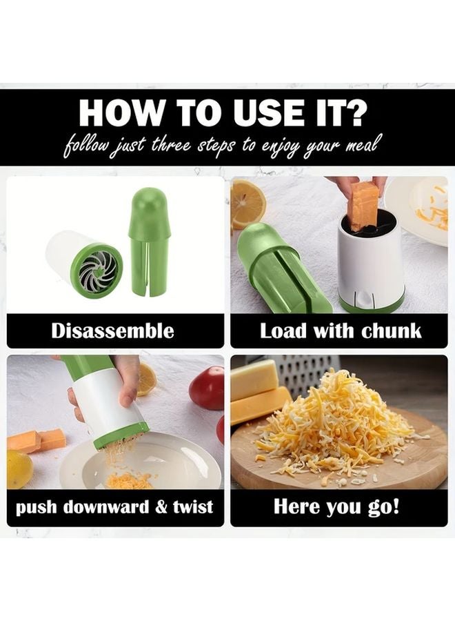 Green Manual Spice Grinder ABS Round Kitchen Tool For Crushing Cilantro Chopping Vegetables - Image 4