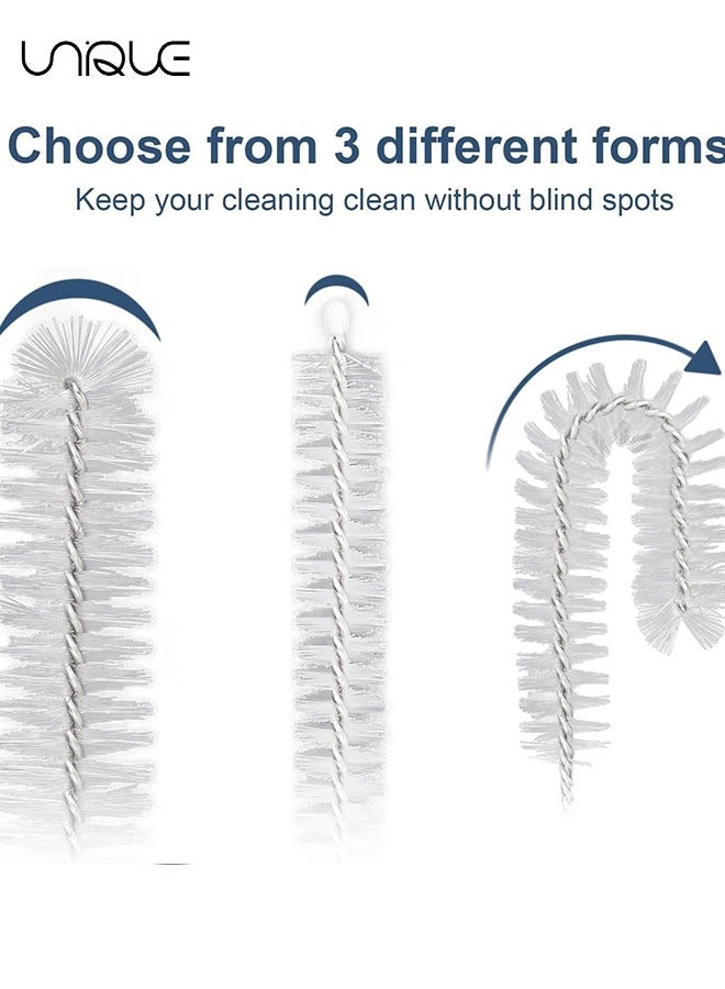 Unique Straw Cleaner Brush Set, 12 Pieces Cleaning Brush and Nylon Tube Brush Brush, Long Cleaning Brush Kit for Water Bottle, Straws on Tumbler, Sippy Cup, Tea Pot Spout  - Image 4
