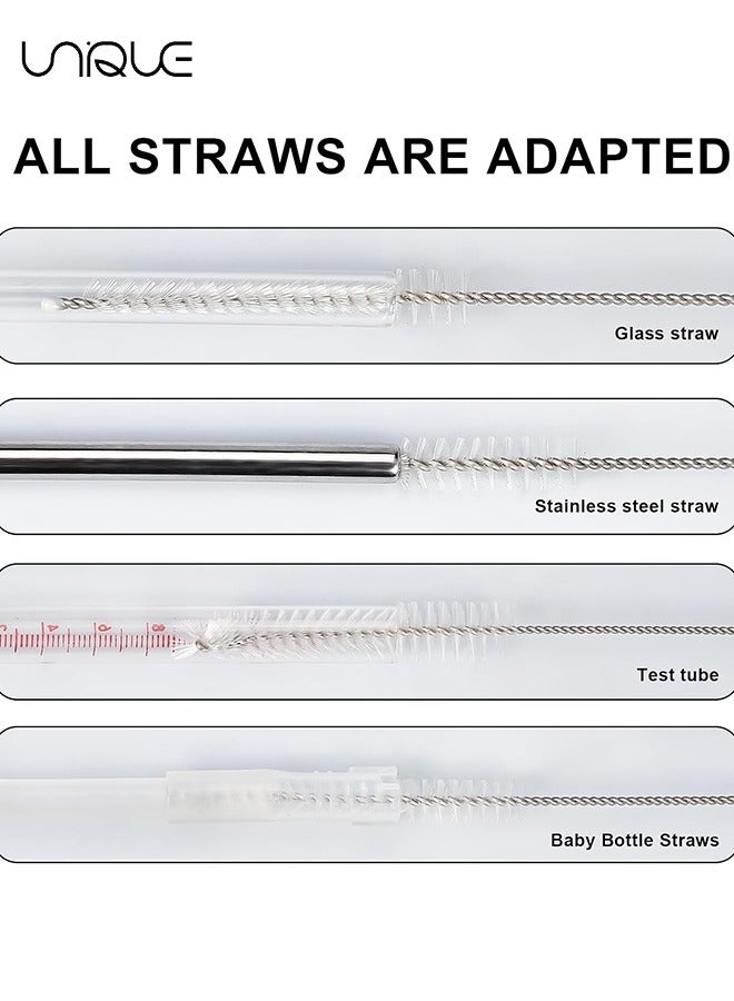 Unique Straw Cleaner Brush Set, 12 Pieces Cleaning Brush and Nylon Tube Brush Brush, Long Cleaning Brush Kit for Water Bottle, Straws on Tumbler, Sippy Cup, Tea Pot Spout  - Image 5