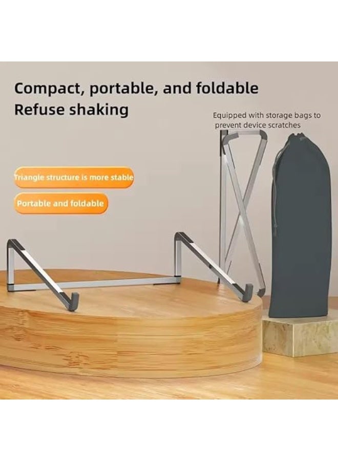 حامل لاب توب V3.3 قابل لتعديل الارتفاع والزاوية، مصنوع من الألومنيوم المتين وقابل للطي والحمل، مناسب للمكتب والعمل من المنزل، أسود - Image 5