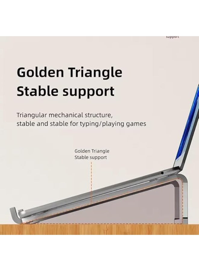 حامل لاب توب V3.3 قابل لتعديل الارتفاع والزاوية، مصنوع من الألومنيوم المتين وقابل للطي والحمل، مناسب للمكتب والعمل من المنزل، أسود - Image 3