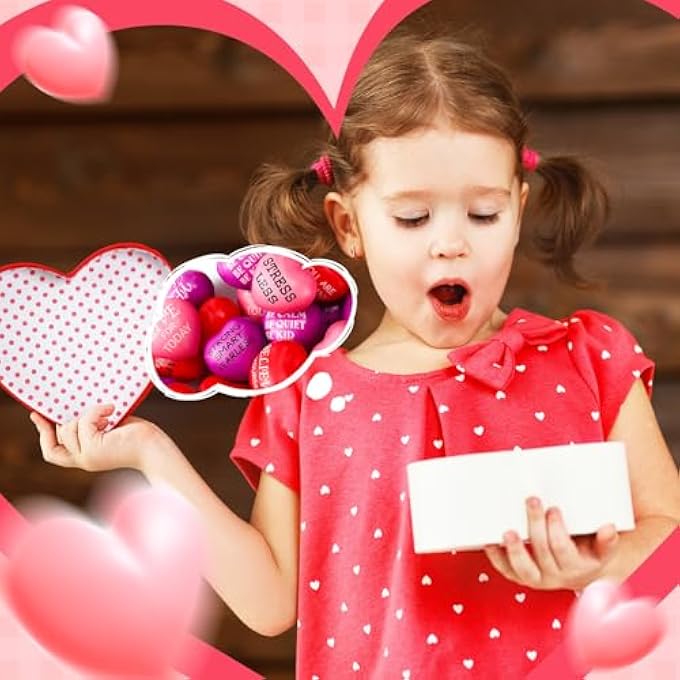 Jerify 100 Pcs Valentines Day Heart Stress Balls 1.5 Inch Mini Stress Relief Balls Small Heart Shape Stress Ball Party Favors Valentines Day Gifts for Little Teens(Inspirational Style) - Image 5