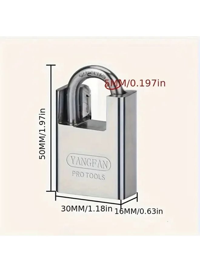 50mm Heavy Duty Anti Theft Padlock with 4 Keys Anti Pry Rustproof Waterproof for Outdoor - Image 5