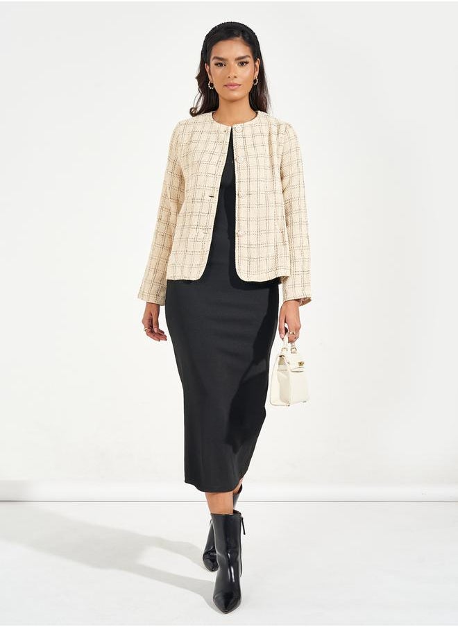 Styli - Regular Fit Tweed Jacket - Image 1
