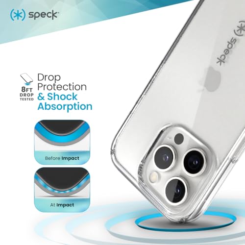 Speck Clear iPhone 16 Pro Case - Slim Phone Case iPhone 16 Pro - iPhone 16 Pro Phone Case - GemShell - Crystal Clear - Image 2