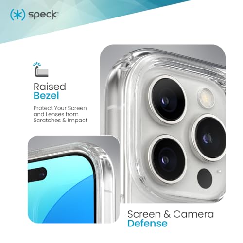 Speck Clear iPhone 16 Pro Case - Slim Phone Case iPhone 16 Pro - iPhone 16 Pro Phone Case - GemShell - Crystal Clear - Image 4