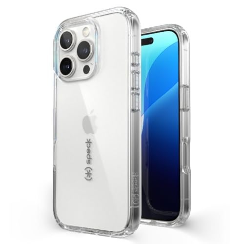 Speck Clear iPhone 16 Pro Case - Slim Phone Case iPhone 16 Pro - iPhone 16 Pro Phone Case - GemShell - Crystal Clear - Image 1