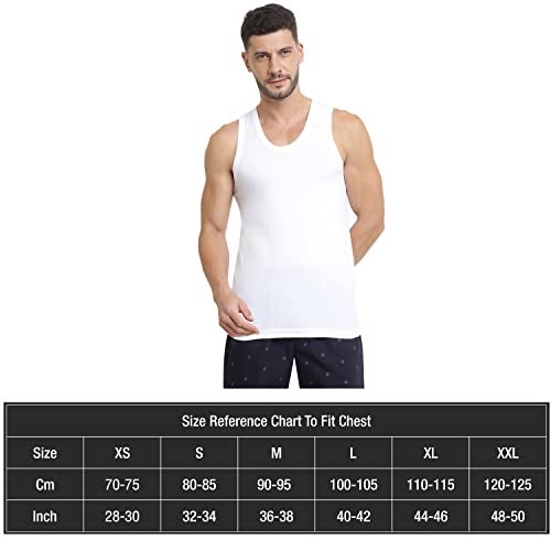 Van Heusen Men Regular Fit Vest - 100% Combed Cotton - Ultra Soft, Wider Straps, Solid_70022_White_S - Image 4