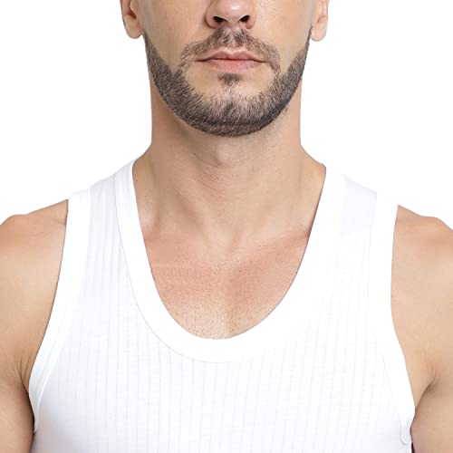 Van Heusen Men Regular Fit Vest - 100% Combed Cotton - Ultra Soft, Wider Straps, Solid_70022_White_S - Image 5