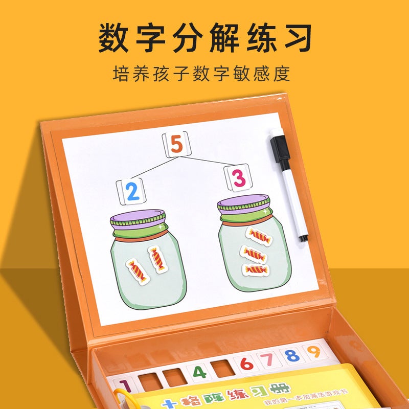 Magnetic Digital Ten-Grid Array Multi-Function Learning Box Primary School Students' Addition And Subtraction Numeric Enlightenment Children'S Early Education Toys - Image 5