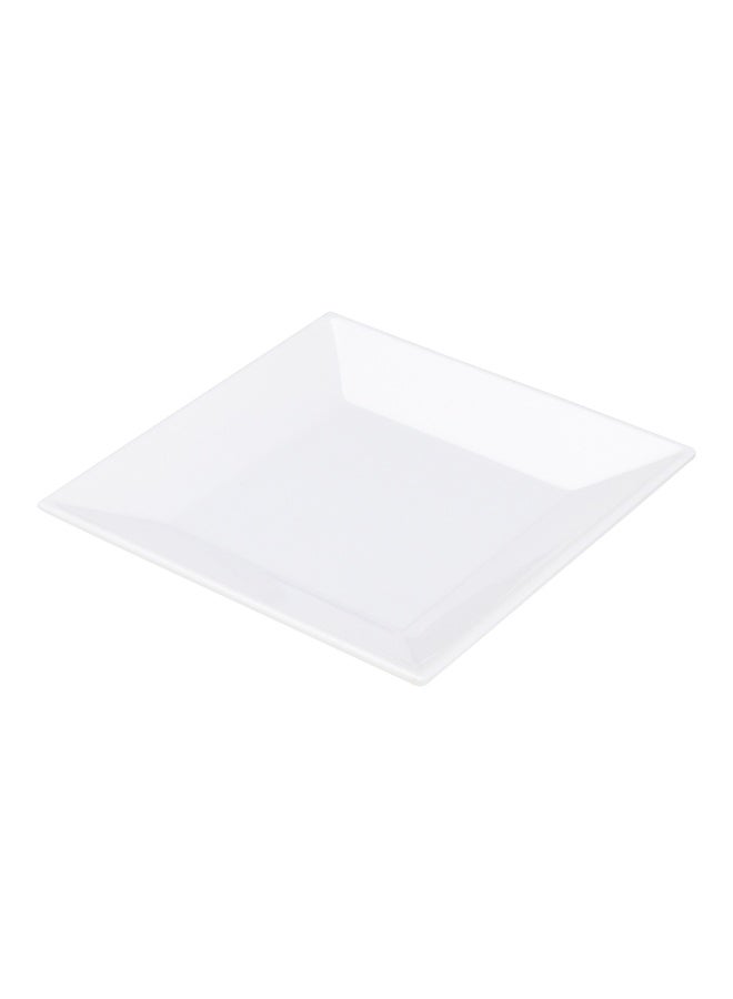 Restaurantware أطباق فوغو مربعة 6 بوصة، 4 أطباق سلطة متوسطة - غير قابلة للكسر تقريبًا، قابلة للغسل في غسالة الصحون، أطباق مطاعم من الميلامين الأبيض، للمقبلات أو الحلويات، للاستخدام الداخلي أو الخارجي - Image 1