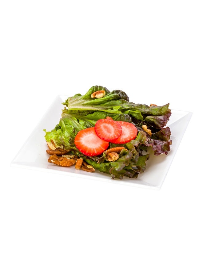 Restaurantware أطباق فوغو مربعة 6 بوصة، 4 أطباق سلطة متوسطة - غير قابلة للكسر تقريبًا، قابلة للغسل في غسالة الصحون، أطباق مطاعم من الميلامين الأبيض، للمقبلات أو الحلويات، للاستخدام الداخلي أو الخارجي - Image 2