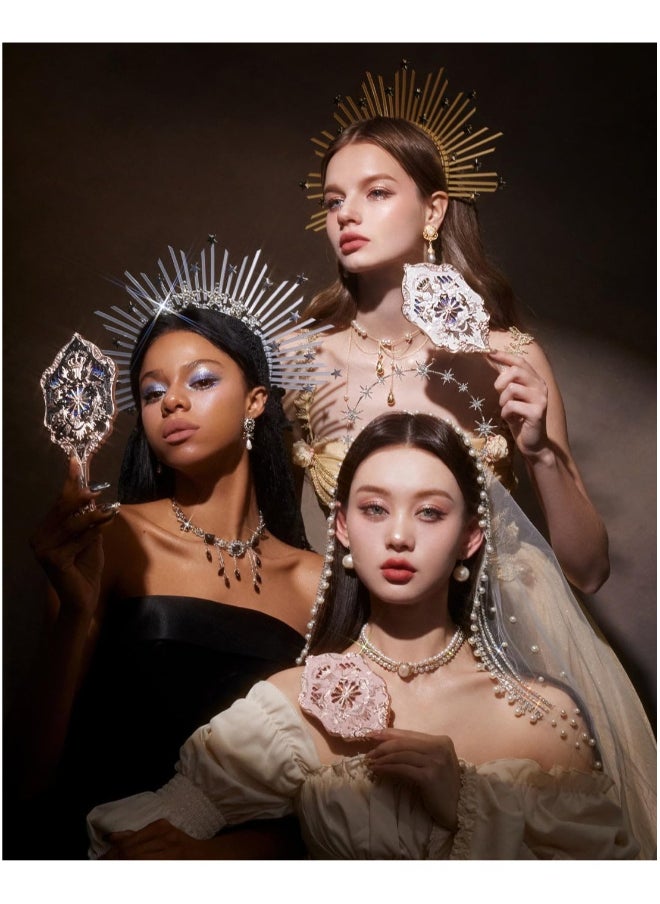 Flower Knows Flower Knows Little Angel Hand Mirror - Travel Handheld Cosmetic Makeup Mirror (Afterglow)  - Image 4