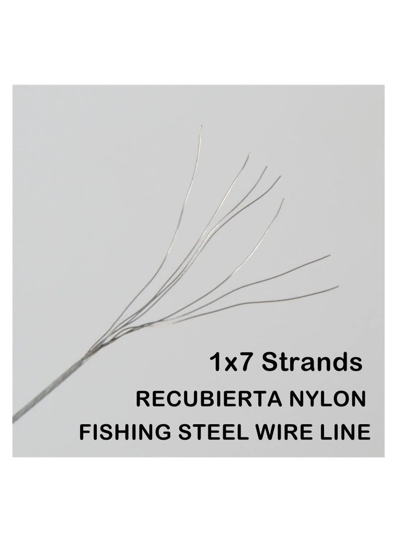 SYOSI 0.5mm 100m 26lb Fishing Steel Wire Fishing Lines max Power 7 Strands Super Soft Wire Lines Cover with Plastic Waterproof Lead line - Image 5