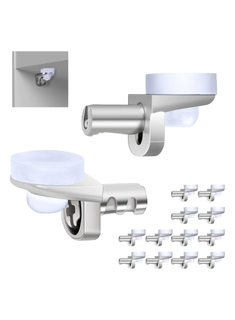 SYOSI 40 Pcs Shelf Support Peg Support Cabinet Shelf Pins with Silicone Suction Cups Shelf Support Pegs for Bookshelf Wardrobe Cupboard Adjustable Shelf Pins Metal Shelf Holders Pegs 5mm  - Image 1
