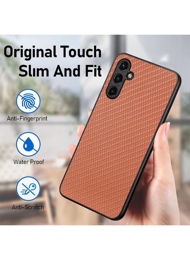 S-TOP Case For Samsung Galaxy A34 5G Carbon Fiber Texture Leather Back Cover Phone Case - Image 5