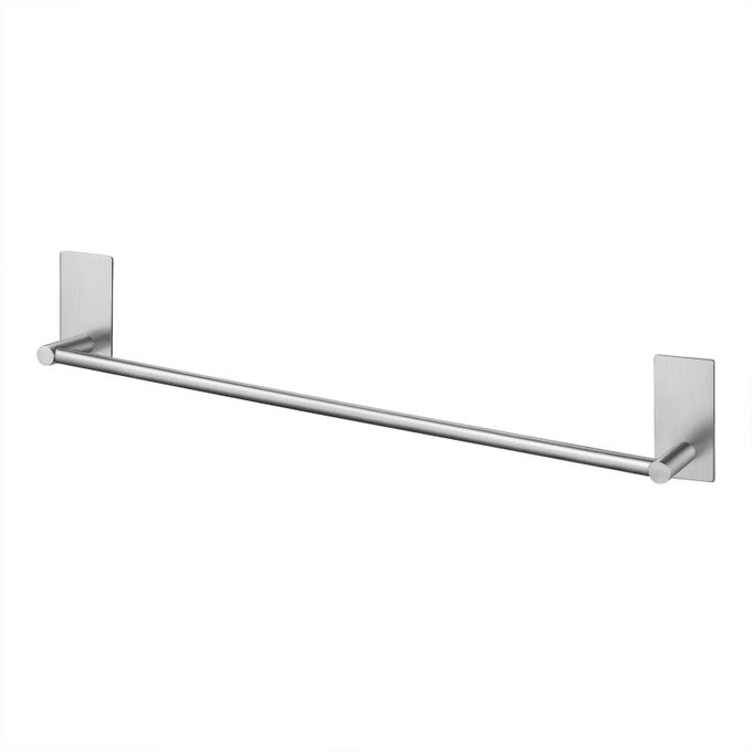 ADHESIVE TOWEL BAR 20INCH BATHROOM TOWEL HOLDER NO DRILL STICK ON TOWEL HANGER CONTEMPORARY STYLE WALL MOUNT SUS 304 STAINLESS STEEL BRUSHED FINISH A7000S50B2