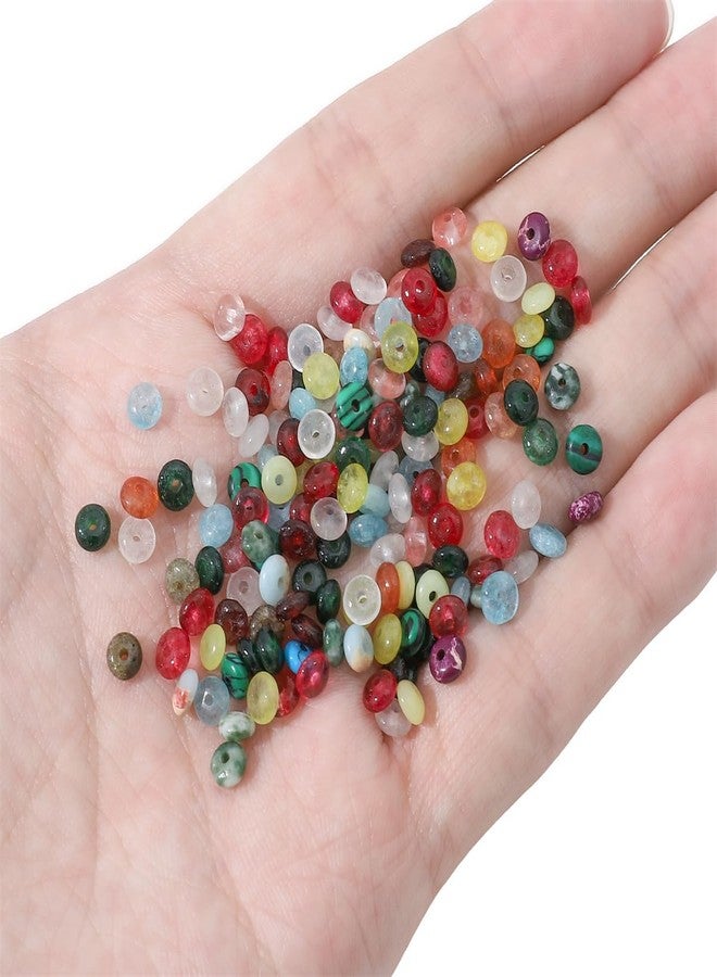 BEADIA Natural Mix Colored Disk Stone Beads 4x2mm 160pcs Rondelle Loose Semi Gemstone Beads for Jewelry Making Design - Image 3