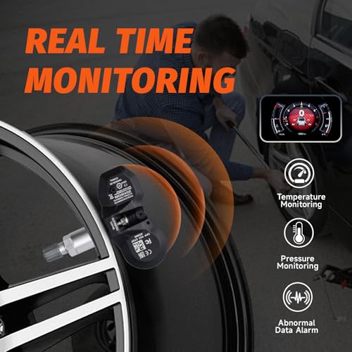 ATURMC Set of 4 TPMS Sensor Tire Pressure MonitoringSensor 433MHz Compatible with BMW Audi RS7 A6L RS6A8 Replaces# 7PP907275F - Image 5