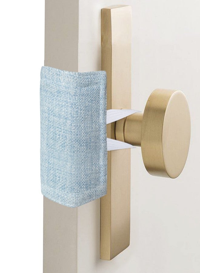 warmtone Door Latch Covers for Newborn Door Silencer, Quiet Door Closer Fit for Light Sleepers No Slamming, Prevent from Locking - 4" x 3", Light Blue, 3 Pieces - Image 5