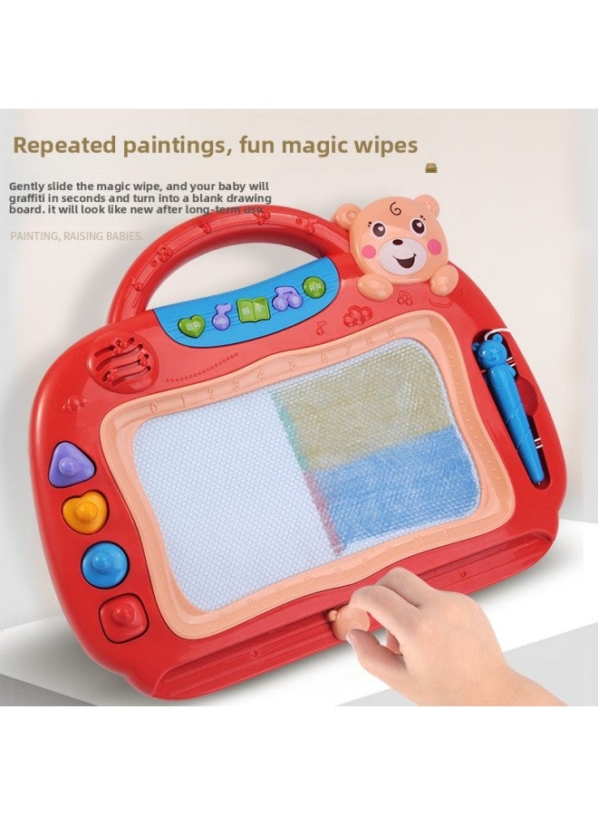 Children's Large Drawing Board Magnetic Color Writing Board Small Blackboard Household Board Baby 1-3 Years Old 2 Toy Drawing Board-Color:Bear Smart Magnetic Drawing Board [blue] Standard Version - Image 5