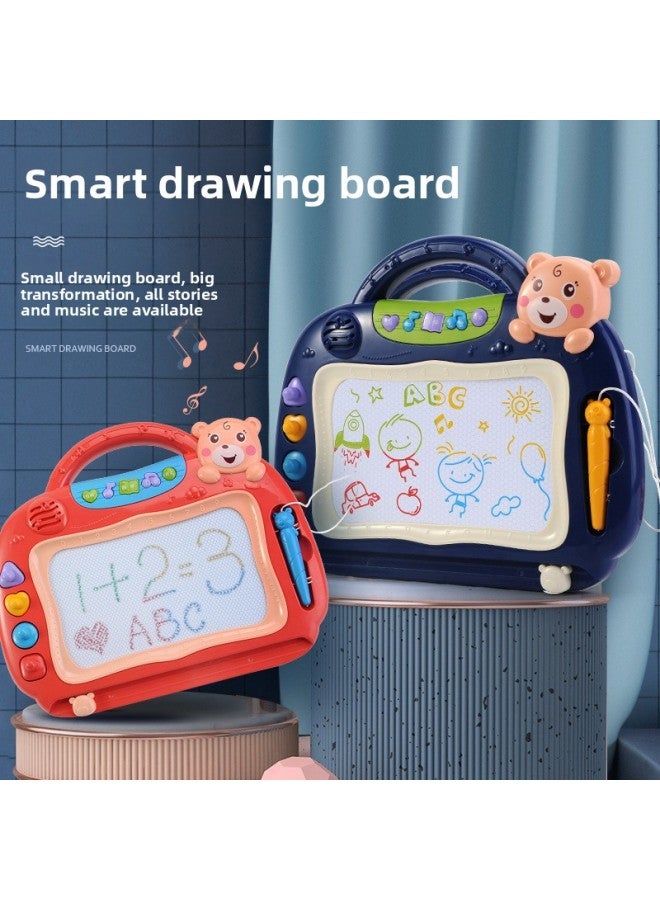 Children's Large Drawing Board Magnetic Color Writing Board Small Blackboard Household Board Baby 1-3 Years Old 2 Toy Drawing Board-Color:Bear Smart Magnetic Drawing Board [blue] Standard Version - Image 4