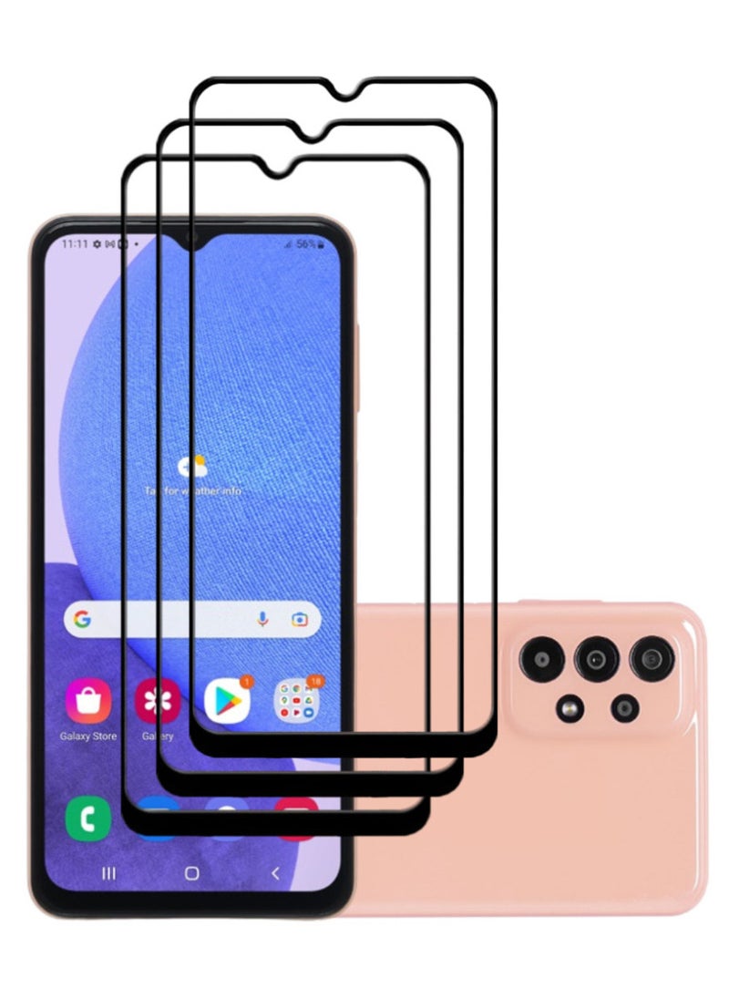 ACLIX 3 Pieces Antistatic ESD Dustproof Premium Quality High Definition Tempered Glass Screen Protector Designed For Samsung Galaxy A23 - Image 1