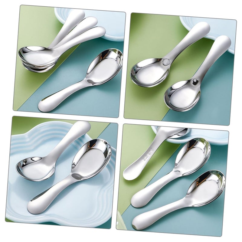 Stainless Steel Short Handle Kids Spoon Food Grade Portable for Home and Travel - Image 4