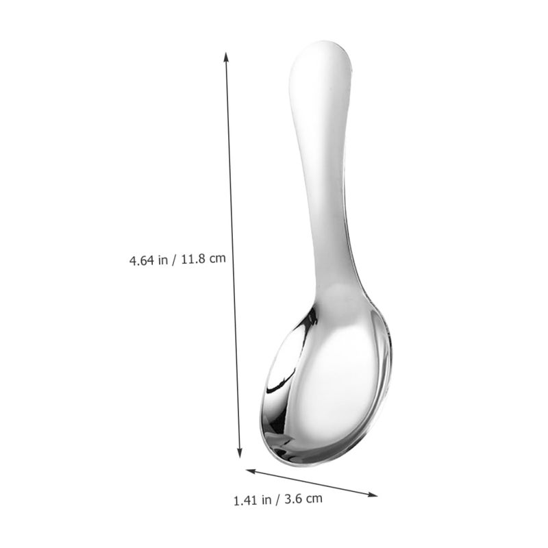 Stainless Steel Short Handle Kids Spoon Food Grade Portable for Home and Travel - Image 3