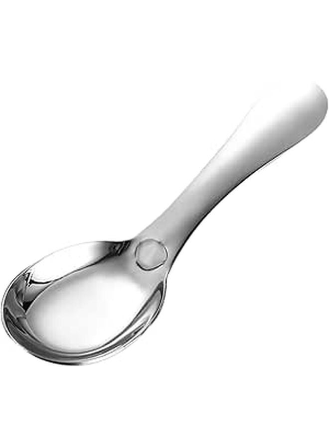 Stainless Steel Short Handle Kids Spoon Food Grade Portable for Home and Travel - Image 1