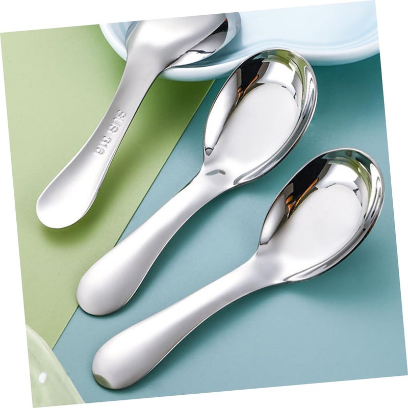 Stainless Steel Short Handle Kids Spoon Food Grade Portable for Home and Travel - Image 5