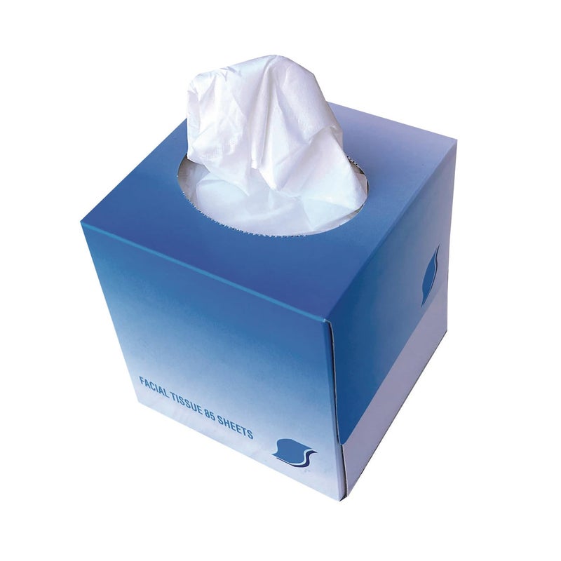 GEN 852D Facial Tissue Cube Box, 2-Ply, White, 85 Sheets/Box, 85 per Box (Case of 36 Boxes) - Image 2