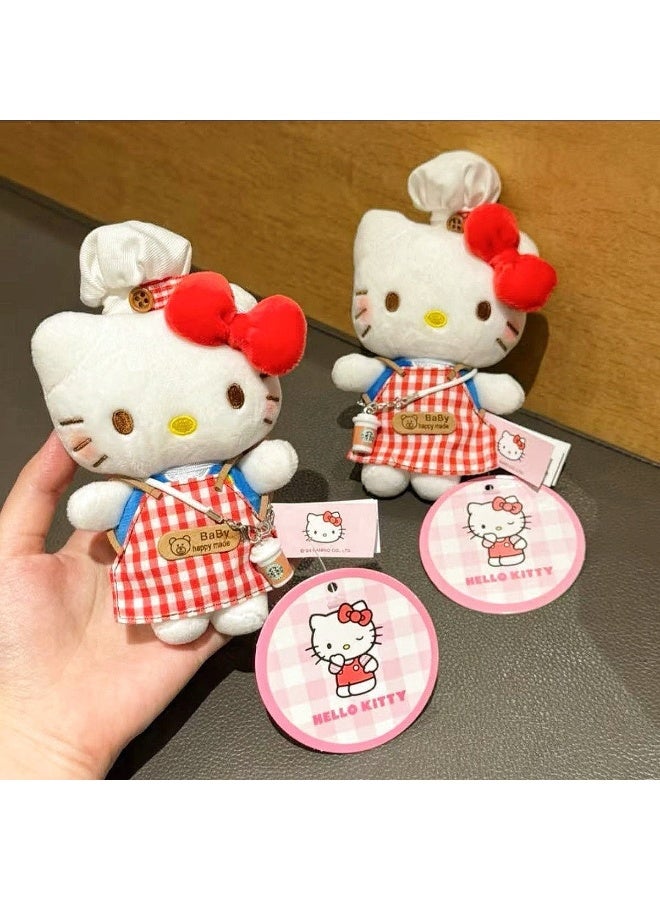هالو كيتي مرحبا كيتي أفخم المفاتيح لطيف الشيف تحت عنوان شنقا زخرفة مع القلب على شكل حلقة تسلق هدية مثالية للجماهير و حقيبة الملحقات - Image 1