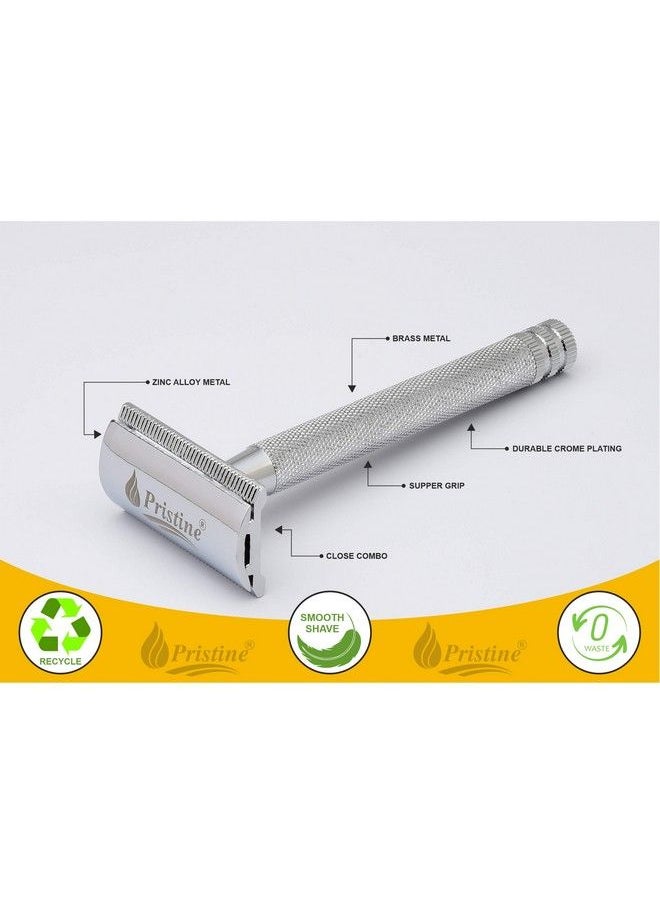 Pristine - Shaving Double Edge Safety Razor For Men Crome Plating (Close Comb) - Image 1
