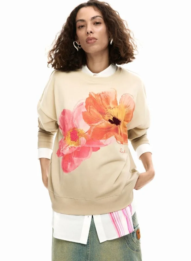 ديسيجوال كنزة بنقشة زهرية