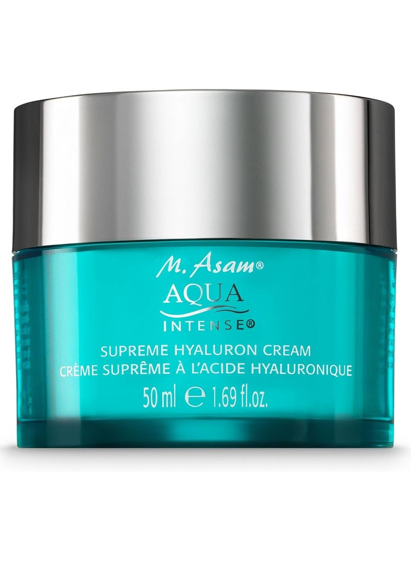 أم. أسام M. Asam Aqua Intense Supreme Hyaluron Creme (1.69 Fl Oz) – Face Cream With Hyaluronic Acid, Face Moisturizer Targets Fine Lines & Wrinkles & Provides Moisture, Facial Skin Care For All Skin Types - Image 1