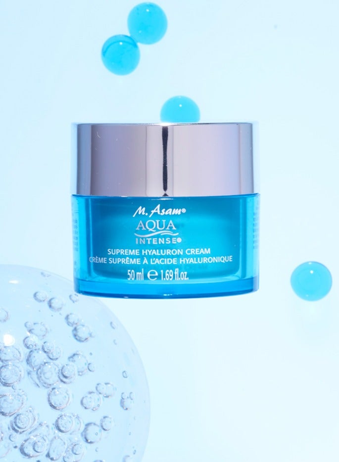 أم. أسام M. Asam Aqua Intense Supreme Hyaluron Creme (1.69 Fl Oz) – Face Cream With Hyaluronic Acid, Face Moisturizer Targets Fine Lines & Wrinkles & Provides Moisture, Facial Skin Care For All Skin Types - Image 2