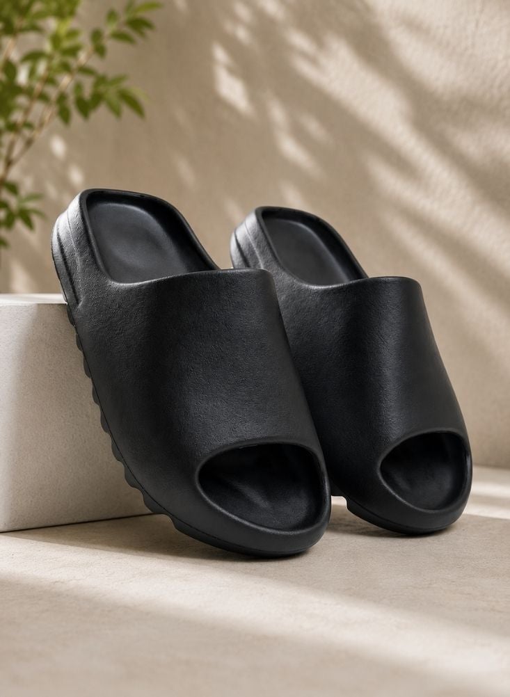 NinEx Waterproof Comfort Slides – Black - Image 4