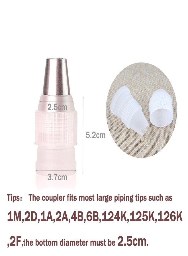 Bmaacye Large Couple for Piping Tip 1M 2D 4B 6B 1A 2A 124K 125K 126K,Plastic Big Couplers for Piping Bags - Image 2
