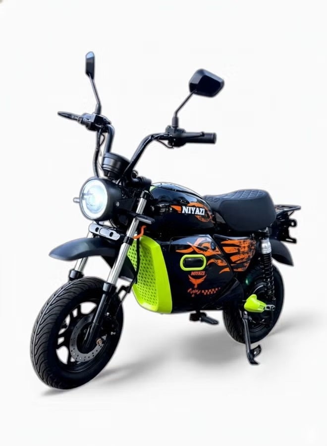 سكوتر كهربائي للكبار ببطارية 60V25AH وقوة 1500W مع كفرات عريضة 14 إنش وإنارات ليزر مزدوجة وفرامل زيت - Image 1