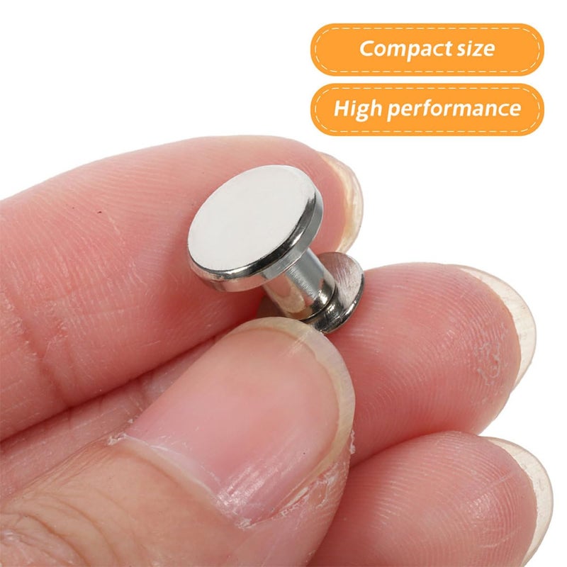 12pcs Silver Binding Screws Flat Head Metal Rivets for Genuine Material Bookbinding Purse Repair DIY Scrapbook Craft Tools - Image 3