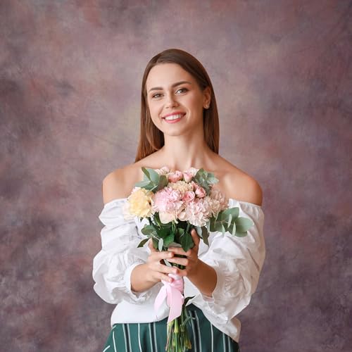 Haboke Abstract Professional Photography Backdrop for Portrait Photo Props Booth Background Photoshoot Studio with Polyester Fabric Roller Pocket on Top (6x8ft,Purple,No Stand) - Image 4