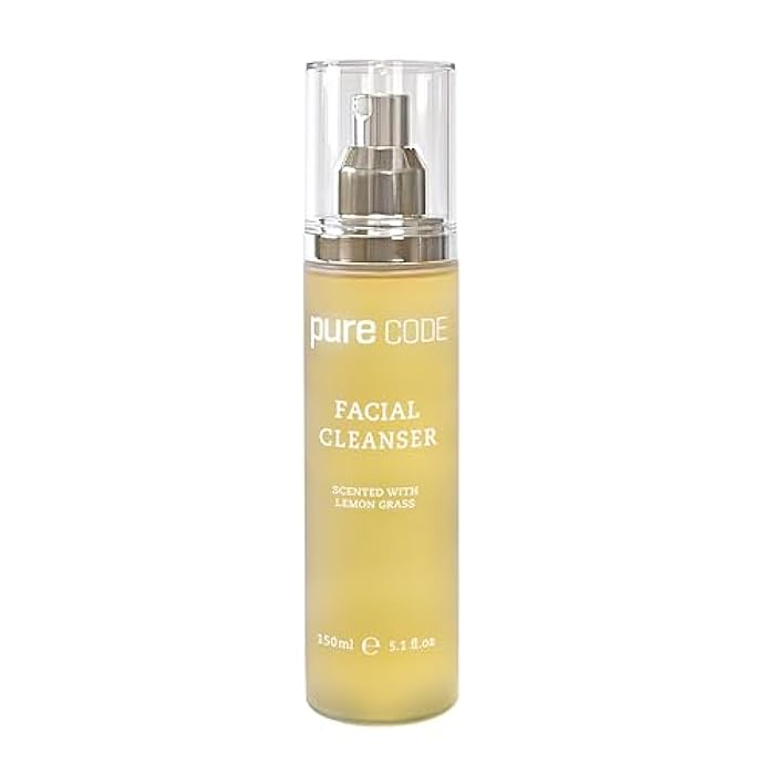 PURE CODE Daily Facial Cleanser Scented with Lemongrass to Remove Makeup, Daily build-up, and Impurities - Made In the USA - Image 1