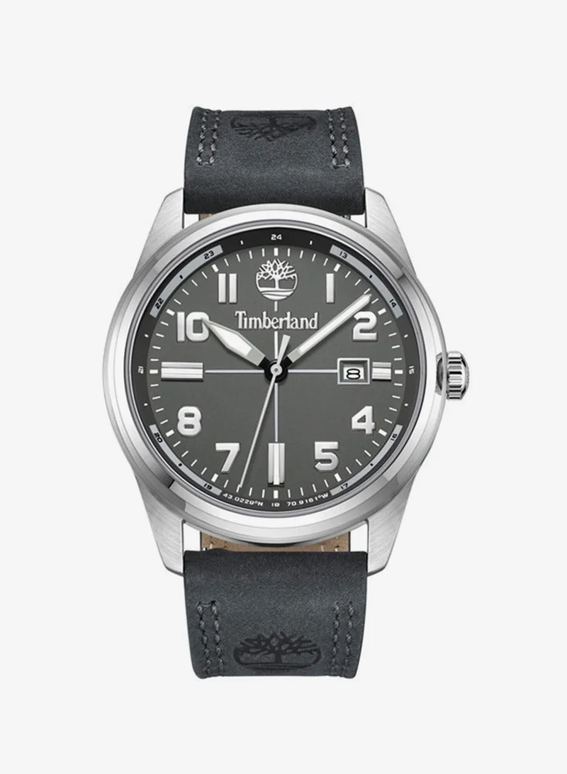 Northbridge Dial Grey Leather Strap Analog Watch for Men 46mm